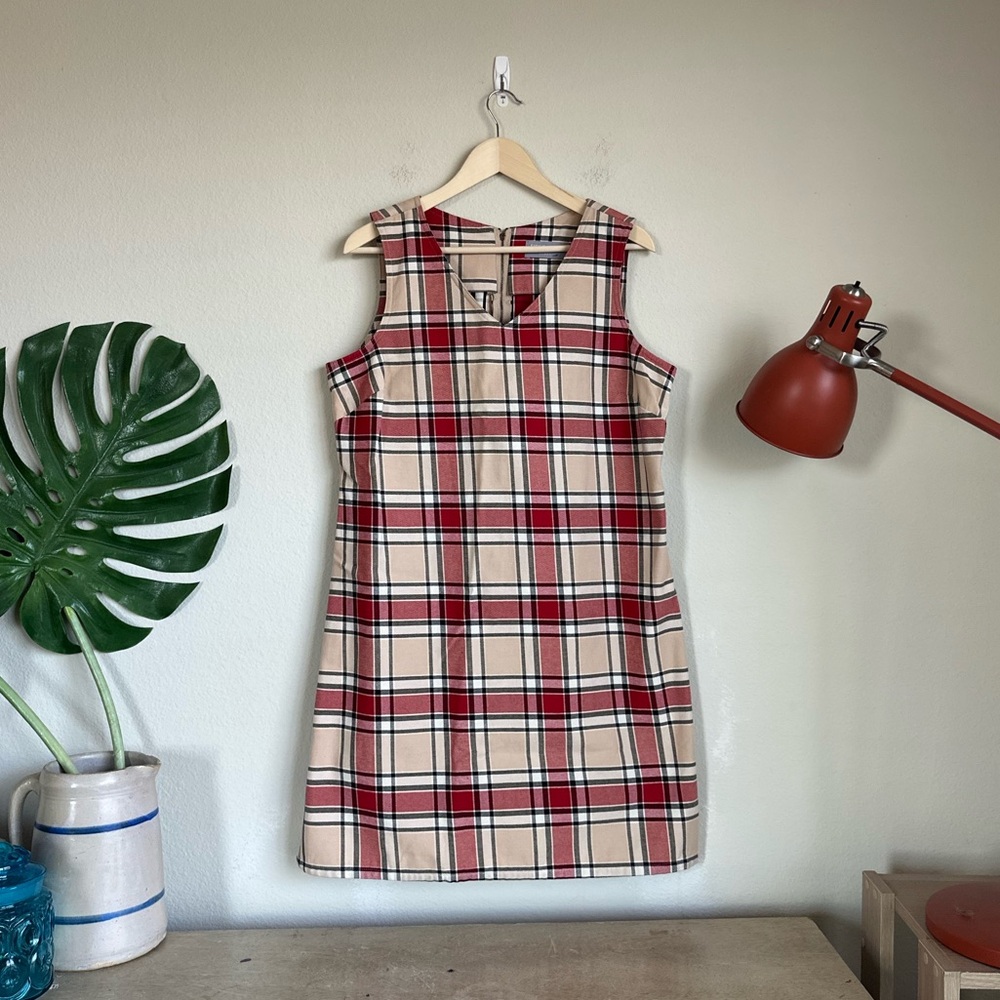 Vintage Liz Claiborne First Issue Plaid Sleeveless Dress